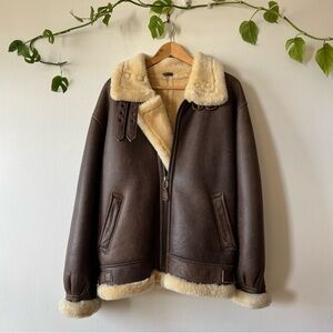 Vintage Sawyer of Napa Men's Leather Sheepskin Jacket